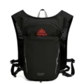 Schwarzer Lauf-Trinkrucksack leicht und atmungsaktiv für Marathon Sport Weste 5L. - Einzelne Tasche / Schwarz mit Rot