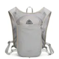 Grauer leichter Laufrucksack atmungsaktiver Marathon Trinkrucksack mit verstellbaren Gurten - Einzelne Tasche / Grau und Schwarz