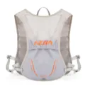 Grauer Outdoor Lauf Hydratation Rucksack Weste leicht atmungsaktiv 3.5l Sport Laufbeutel - Einzelne Tasche / Hellgrau mit Orange