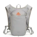 Hellgrauer Laufrucksack atmungsaktives Mesh Marathon Sport Trinkrucksack mit verstellbaren Trägern. - Einzelne Tasche / Grau und Rot