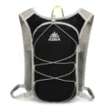 Leichter schwarzer Lauf-Trinkrucksack Weste mit Mesh und Kordelzug für Outdoor-Sportarten - Einheitsgröße / Schwarz und Grau