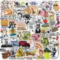 Waterproof funny sticker pack for laptop skateboard phone case water bottle waterproof decals. - PMS319 - Mental Breakdown Style 2 - Glossy Finish