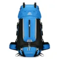 Azela 60L waterproof mountaineering backpack large capacity outdoor travel sports rucksack hiking bag - 60L / Sapphire Blue