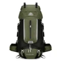 AZELA 60L Water-Repellent Hiking Backpack Large Capacity Outdoor Sports Rucksack - 60L / Green