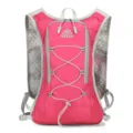 Pink hydration backpack for running, cycling, and outdoor sports with breathable mesh. - 5l / Rose Red