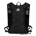 Black running hydration backpack, breathable mesh cycling vest bag for outdoor sports marathon. - 5l / Black