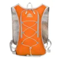 Orange lightweight hydration running backpack vest with breathable mesh and elastic cord. - 5l / Orange