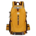 Yellow and brown outdoor mountaineering backpack, large capacity travel hiking sports daypack. - 40L / Yellow