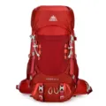 AZELA 35+5L Große Kapazität Wasserdichter Outdoor Wanderrucksack Multifunktionaler Rucksack - 36-55L / Rot