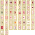 Gold-stamped vintage stamp planner stickers pack, waterproof transparent PET design. - Love Stamp (Foil Stamping)
