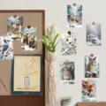 10pcs winter aesthetic wall art cards cozy animal scenery postcards for interior wall decor - 10 Pieces/Pack
