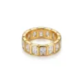 Exquisite 18k gold plated baguette cut cubic zirconia full eternity ring for women fashion - Size 6 / Baguette Cut Eternity Style (JZ490)
