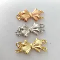 DIY mehrsträngige Schmetterling Halskette Verschluss Stecker Schmuck in Gold und Silber. - Doppelringe / Roségold