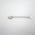 Silver stainless steel jewelry extension chain with lobster clasp and heart charm variant - 9mm Extension Chain + Heart Tag