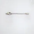 Stainless Steel Necklace Extension Chain with Lobster Clasp Silver Jewelry DIY Component - 12mm Extension Chain with Teardrop