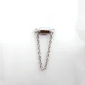 Stainless steel magnetic jewelry clasp with secure extension chains for necklaces. - Small Magnetic Clasp & Chain