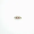 Close up view of silver magnetic clasp detail for jewelry connection and bracelet repair. - White 6MM