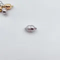 Magnetic jewelry clasps, peanut shaped metal clasp for necklaces and bracelets connectors. - 9mm Semi-Matte / White