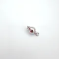 DIY round screw ball clasp for jewelry, brass metal ball closure for bracelets and necklaces. - 7mm / White