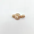 DIY gold jewelry clasp connector with sparkling baguette zircon for handmade necklace bracelet. - Small Gold