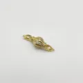 Exquisite gold-plated lantern ball jewelry clasp, detailed close-up of connector. - Pave Ball / Gold