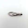 DIY oval rhinestone jewelry clasp connector for pearl necklace and bracelet crafting. - Oval White