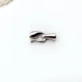 Silver elephant trunk jewelry clasp for DIY pearl necklace and bracelet connecting. - L / White Gold