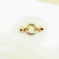DIY Round Spring Clasp Gold Metal Jewelry Connector for Pearl Necklace Bracelet DIYcrafts - Round Snap Clasp / 14mm / Gold