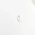 Silver letter T charm pendant for DIY handmade jewelry bracelets necklaces crafting accessories - T Round Pendant / Silver