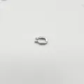 DIY silver universal clasp pendant connector jewelry making findings for pearl necklaces. - With Ring / White