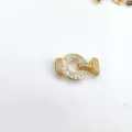 Gold plated rhinestone necklace clasp connector for DIY jewelry making accessories - L / Gold