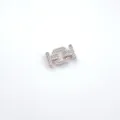 DIY pearl necklace clasp full zircon horseshoe buckle double row bracelet clasp gold plated connector - Square White