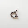Silver spring ring clasp for necklace and bracelet making jewelry component variant piece - Spring Ring Clasp / White