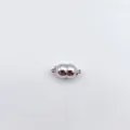 Glossy silver spherical magnetic jewelry clasp for pearl necklaces and bracelets. - White 8MM