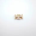 DIY pearl necklace clasp micro-paved cubic zirconia double row bracelet buckle accessories - Square Gold