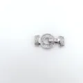 Chiusura Per Gioielli In Zircone 18K Placcato Oro Collana Bracciale Fibbia Di Connessione - Taglia S / Bianco