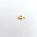 Gold-plated spring ring clasp for pearl necklaces, durable jewelry making connecting finding. - Spring Clasp with Jump Ring / Gold