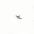 DIY cubic zirconia connector clasp for handmade pearl necklaces and bracelets gold plated - Single Rhinestone Spacers White
