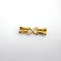 Gold 8-shape zircon pearl necklace clasp DIY bracelet connector jewelry finishing accessory - Double Row / Gold
