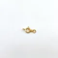 Gold plated spring clasp for necklace bracelet jewelry making DIY connecting parts 1pcs - Spring Clasp with Tag / Gold