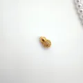 Gold plated gourd screw clasp for pearl necklace, micro pave zircon jewelry end findings. - Rhinestone Gourd Clasp / 6.5mm / Gold
