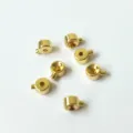 Gold plated brass end clasps for pearl necklace and bracelet jewelry making DIY supplies. - Safety Clip / Gold