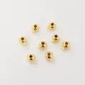 Gold-plated metal bead stopper DIY jewelry finding spacer for bracelet necklace finishing clasp. - Spherical Positioning Bead / Gold