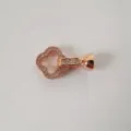 Four-leaf clover crystal jewelry clasp DIY necklace bracelet accessory copper gold plated - Rose Gold