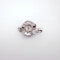 Silver flower jewelry clasp necklace bracelet connector shiny metallic fashion accessory - F120 Floral Clasp