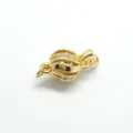 Gold plated micro pave cubic zirconia hollow ball clasp for DIY pearl necklace bracelet - 10mm / Gold