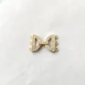DIY Perlenkette Schließe Kupfer vergoldet Zirkonia dreireihiger Schmuckverbinder Anhänger - Gold