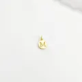 Gold plated round letter M pendant charm DIY jewelry accessory for handmade bracelets and necklaces - M Round Pendant / Gold