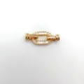 Gouden sieraden sluiting connector met baguette zirkonia voor DIY kettingen en accessoires - Goud