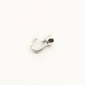 Close-up detail of the micro-paved copper gold-plated universal clasp jewelry connector accessory. - L / White